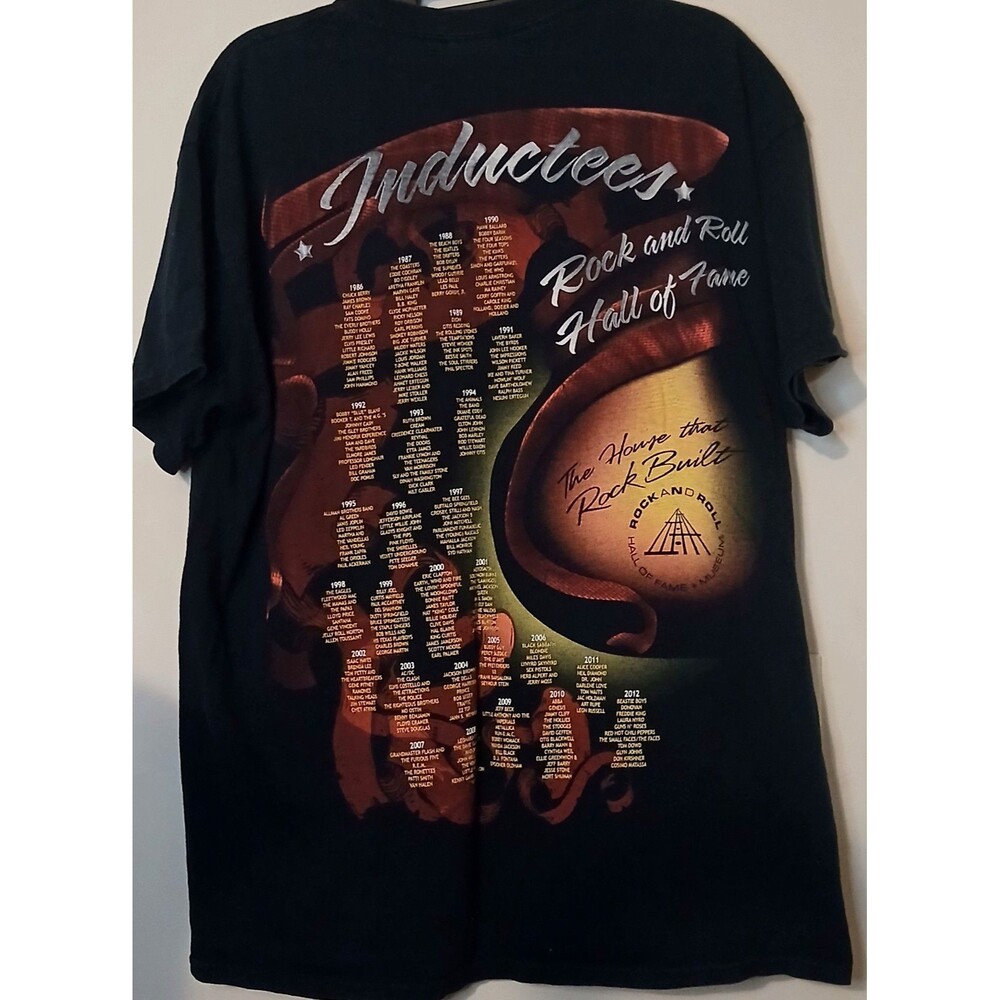 Rock & Roll Hall of Fame 2012 Inductees T Shirt Mens L Double Sided Graphic